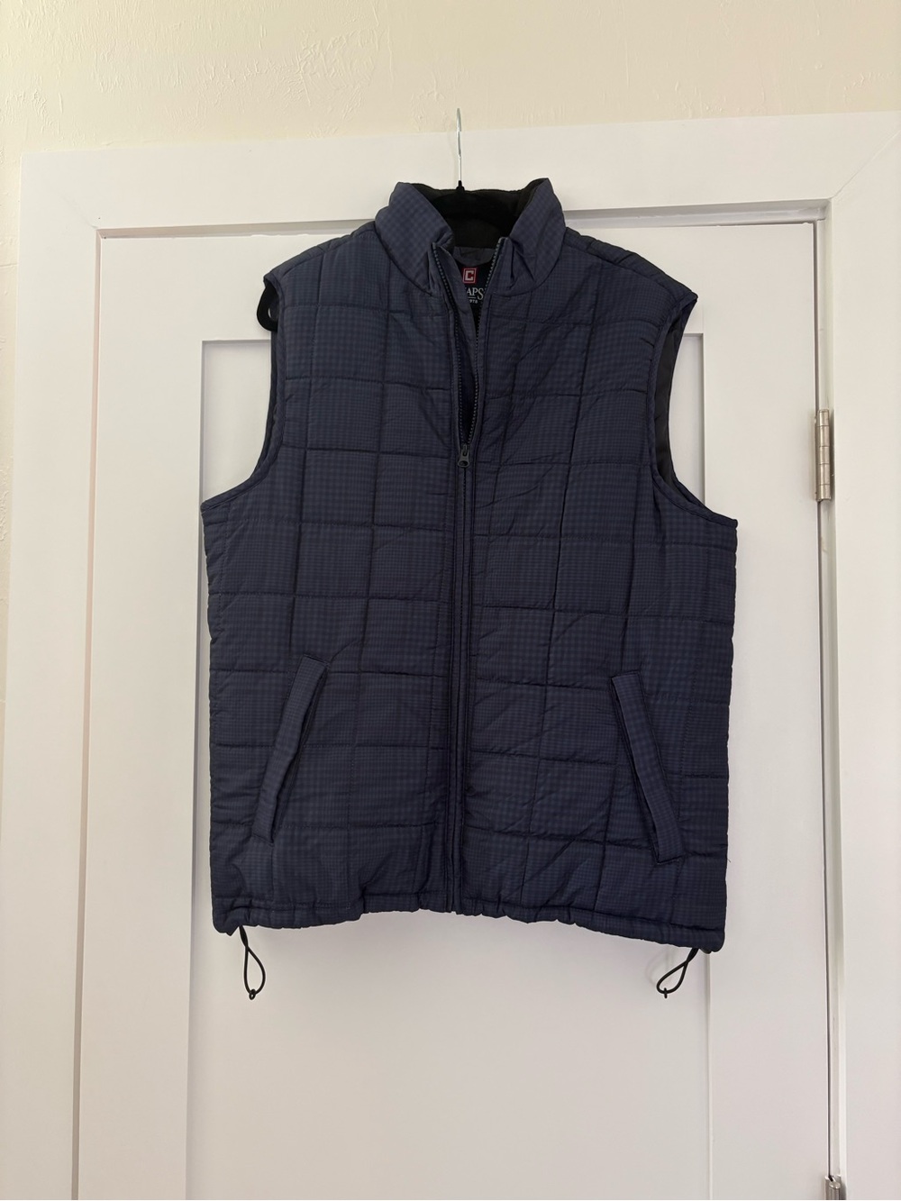 Chaps Men's Navy Blue Quilted Vest Size M